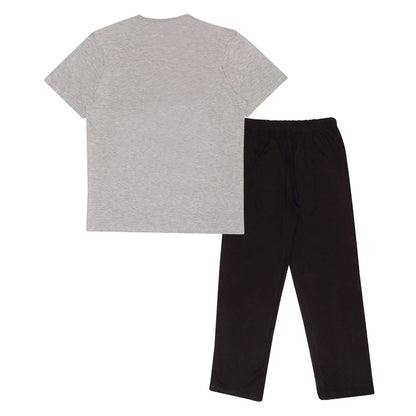 Black-Heather Grey - Back - Peppa Pig Mens World´s Best Dad Daddy Pig Pyjama Set