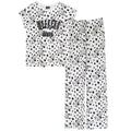 White-Black - Front - 101 Dalmatians Womens-Ladies Weekend Vibe Pyjama Set