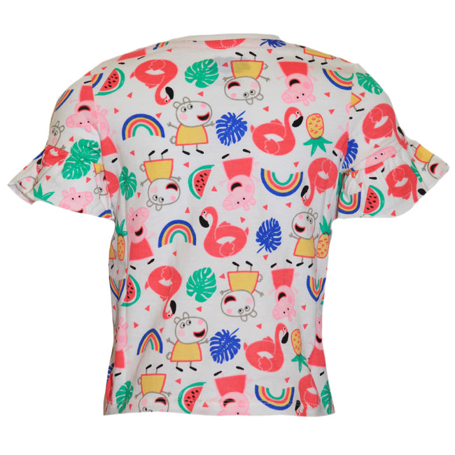 Multicoloured - Pack Shot - Peppa Pig Girls One In A Melon T-Shirt Set (Pack of 2)