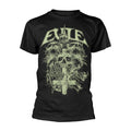 Black - Front - Evile Unisex Adult Riddick Skull T-Shirt