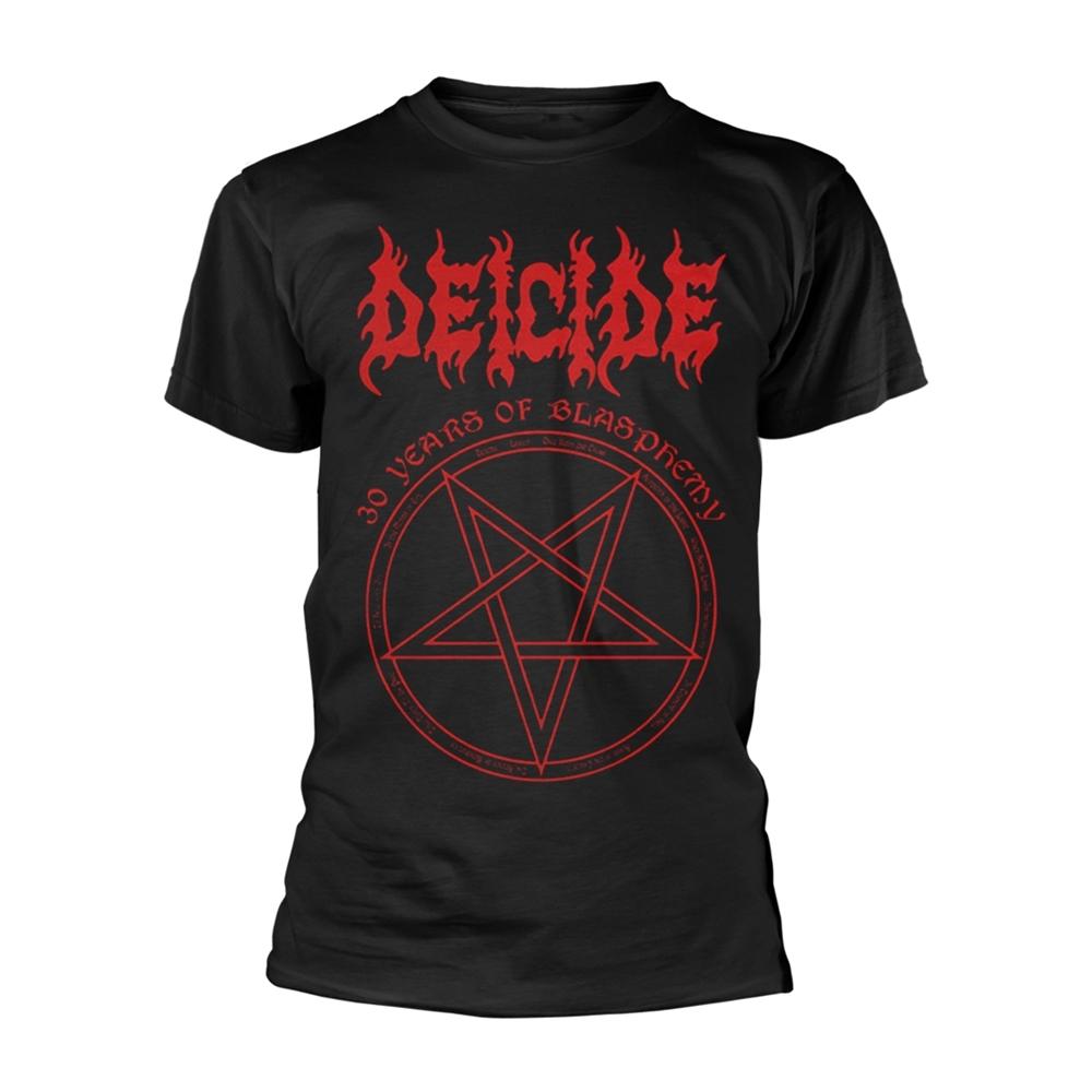Black - Front - Deicide Unisex Adult 30 Years Of Blasphemy T-Shirt