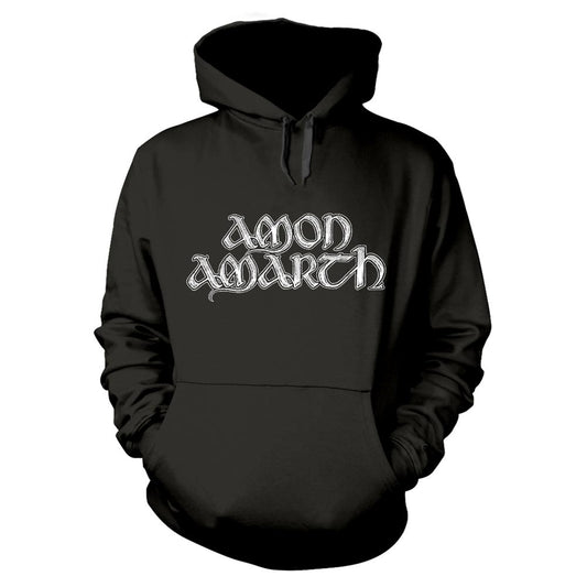 Black - Front - Amon Amarth Unisex Adult Skull Hoodie