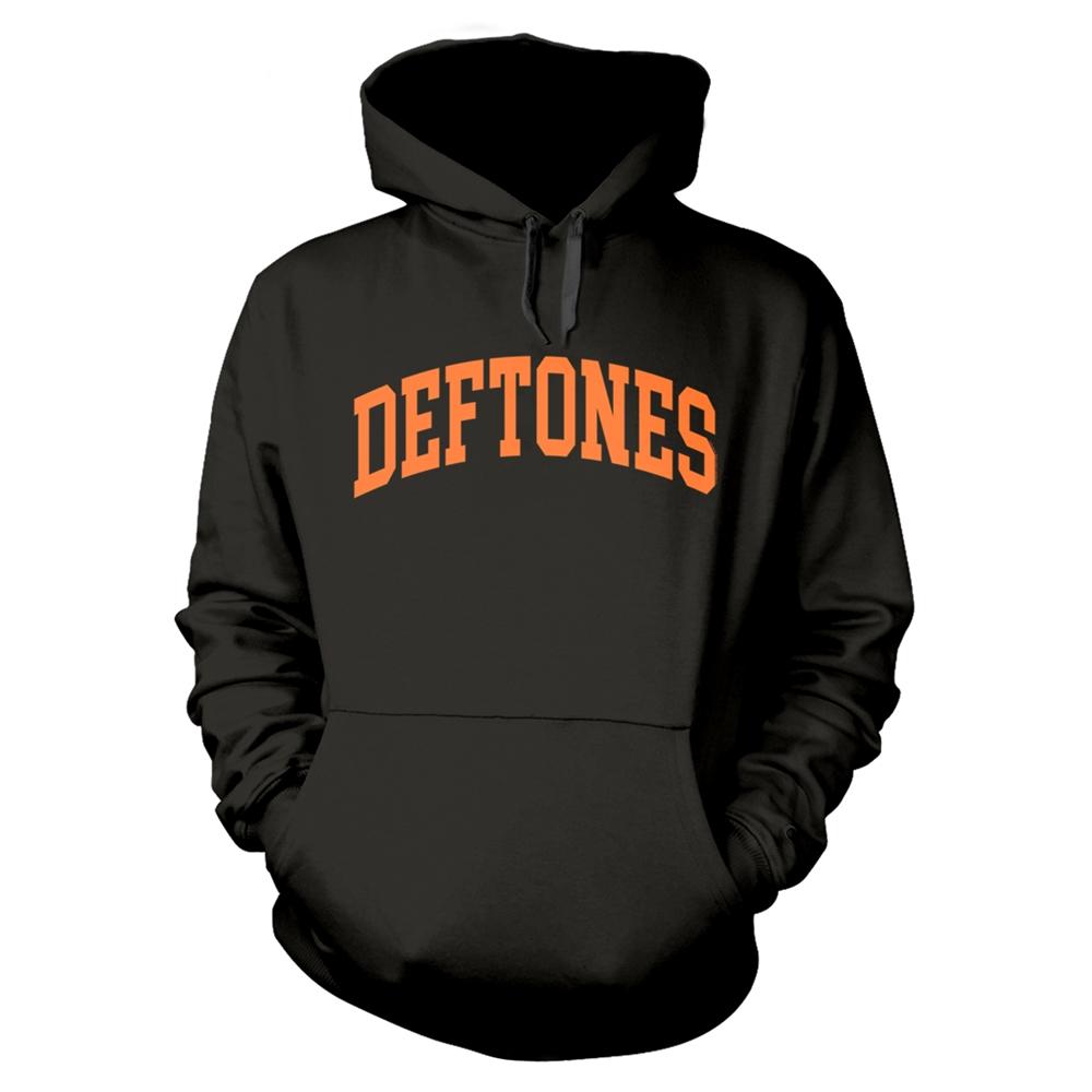Black - Front - Deftones Unisex Adult College Hoodie