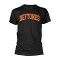 Black - Front - Deftones Unisex Adult College T-Shirt