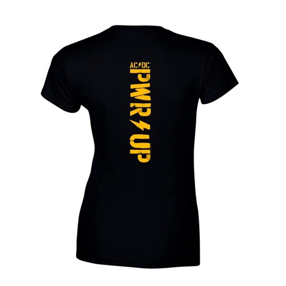Black - Back - AC-DC Womens-Ladies PWR Shot In The Dark T-Shirt
