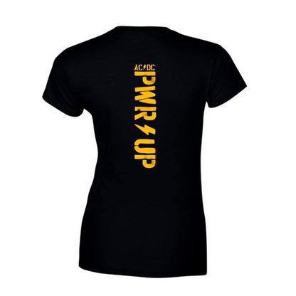 Black - Back - AC-DC Womens-Ladies PWR Shot In The Dark T-Shirt