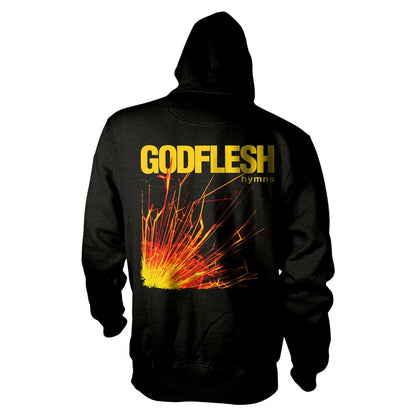 Black - Back - Godflesh Unisex Adult Hymns Full Zip Hoodie