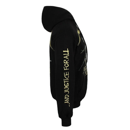 Black - Side - Metallica Unisex Adult And Justice For All Tracks Hoodie