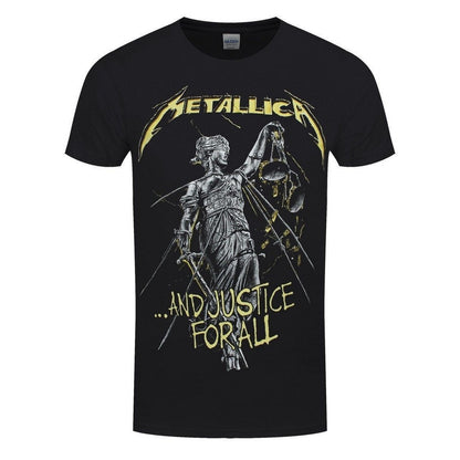 Black - Front - Metallica Unisex Adult And Justice For All Tracks T-Shirt