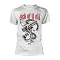 White - Front - Sick Of It All Unisex Adult Eagle T-Shirt