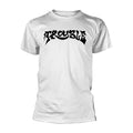 White - Front - Trouble Unisex Adult Logo T-Shirt