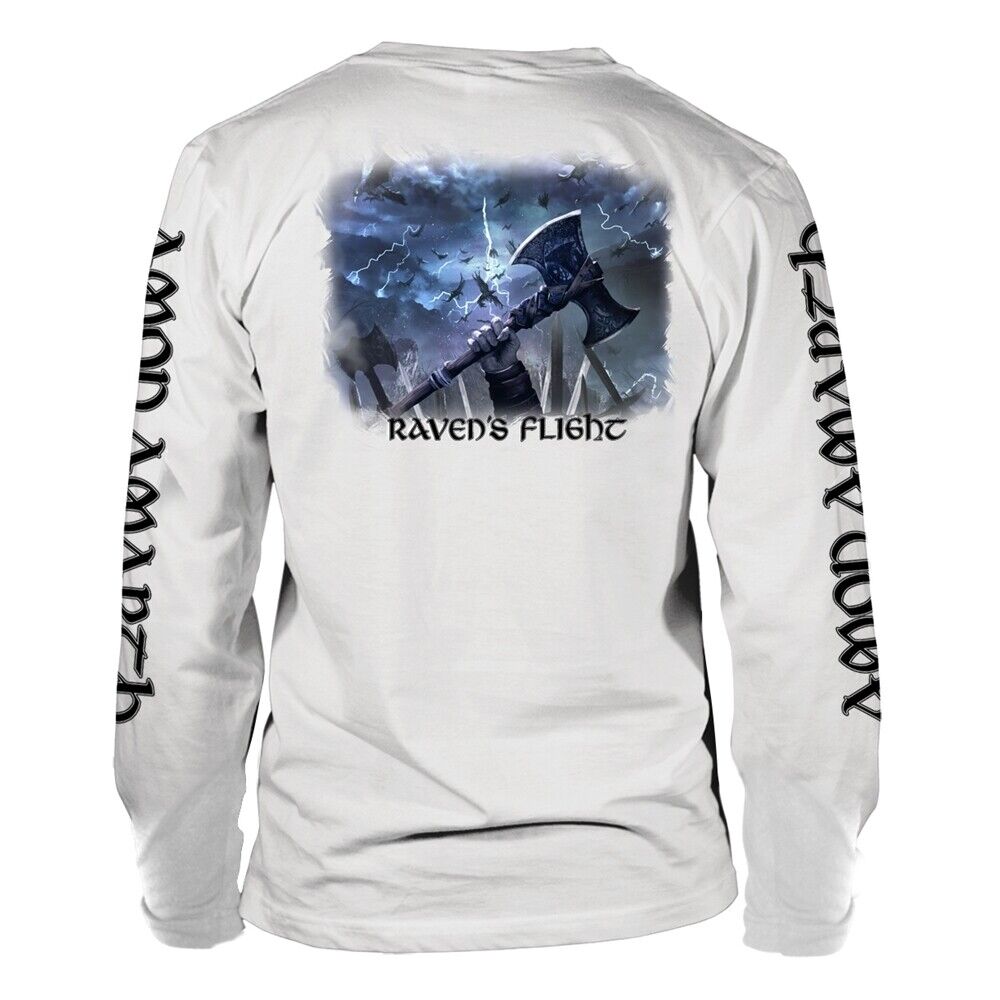 White - Back - Amon Amarth Unisex Adult Raven´s Flight Long-Sleeved T-Shirt