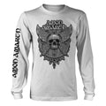 White - Front - Amon Amarth Unisex Adult Skull Long-Sleeved T-Shirt