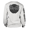 White - Back - Amon Amarth Unisex Adult Skull Long-Sleeved T-Shirt