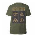 Green - Front - Led Zeppelin Unisex Adult Symbols & Squares T-Shirt