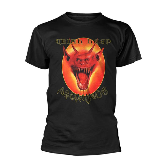Black - Front - Uriah Heep Unisex Adult Abominog T-Shirt