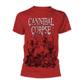 Red - Front - Cannibal Corpse Unisex Adult Pile Of Skulls T-Shirt