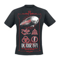 Black - Front - Led Zeppelin Unisex Adult UK Tour 1971 T-Shirt