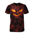 Black-Orange - Front - Helloween Unisex Adult Batik Eyes T-Shirt