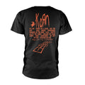 Black - Back - Korn Unisex Adult Hopscotch Flames T-Shirt