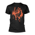 Black - Front - Korn Unisex Adult Hopscotch Flames T-Shirt