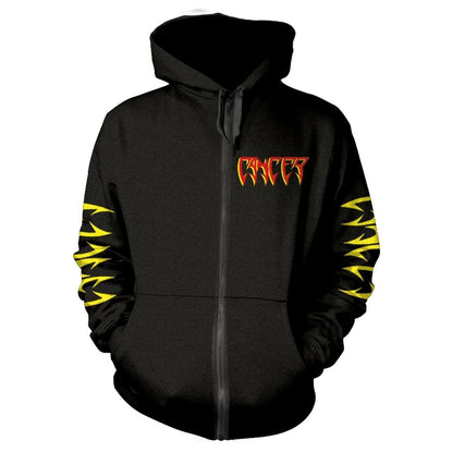 Black - Front - Cancer Unisex Adult To The Gory End Full Zip Hoodie