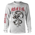 White - Front - Sick Of It All Unisex Adult Eagle Long-Sleeved T-Shirt