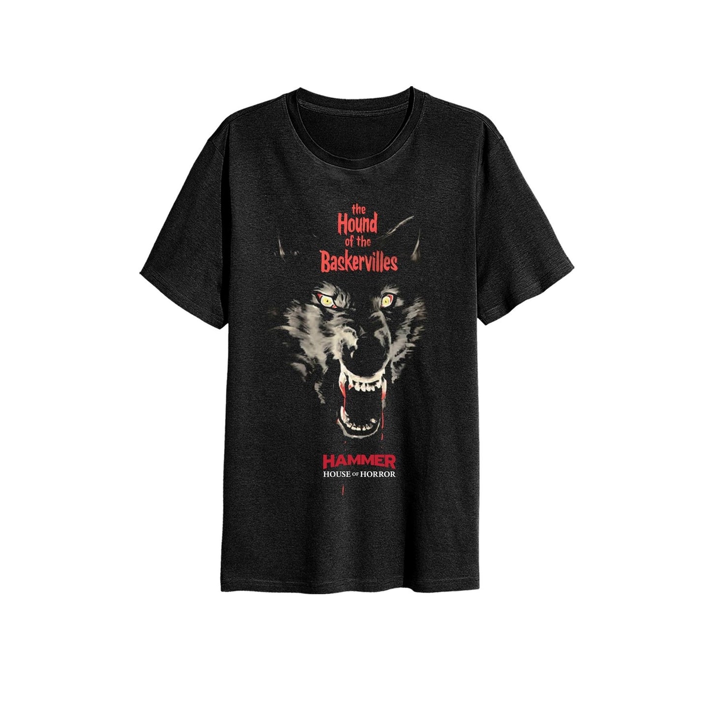 Black - Front - Hammer Horror Unisex Adult Hound Of The Baskervilles T-Shirt