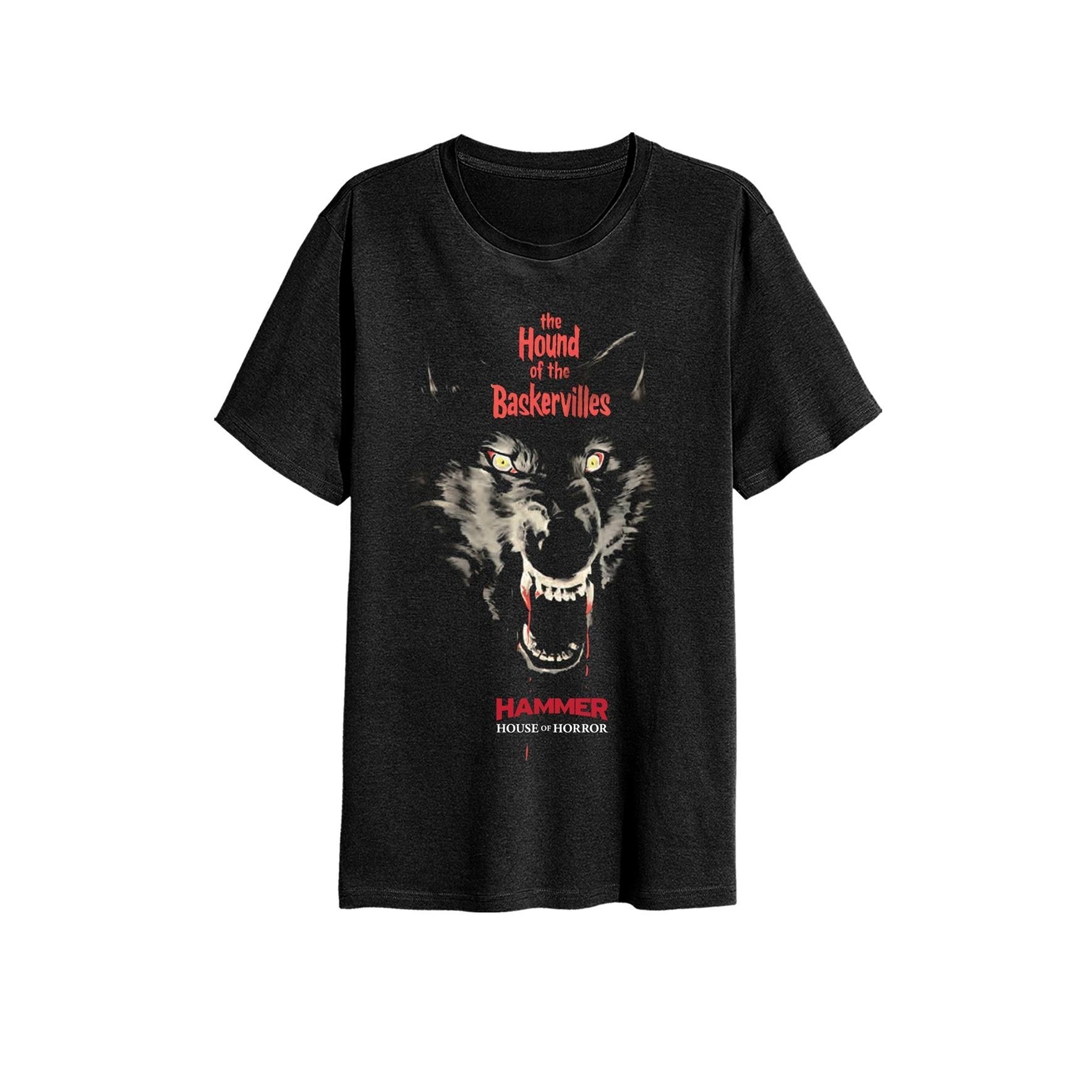 Black - Front - Hammer Horror Unisex Adult Hound Of The Baskervilles T-Shirt