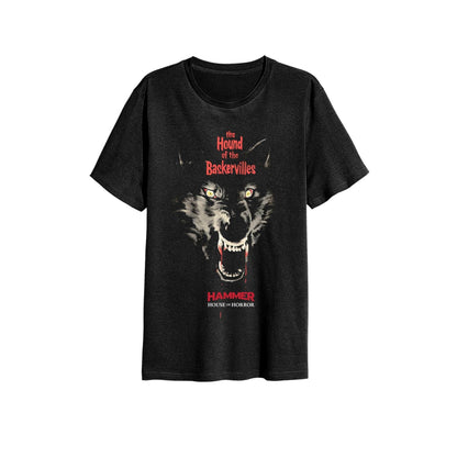 Black - Front - Hammer Horror Unisex Adult Hound Of The Baskervilles T-Shirt