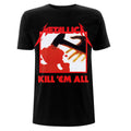 Black - Front - Metallica Unisex Adult Kill Em All Tracks T-Shirt