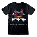 Black - Front - Metallica Unisex Adult Master Of Puppets Tracks T-Shirt