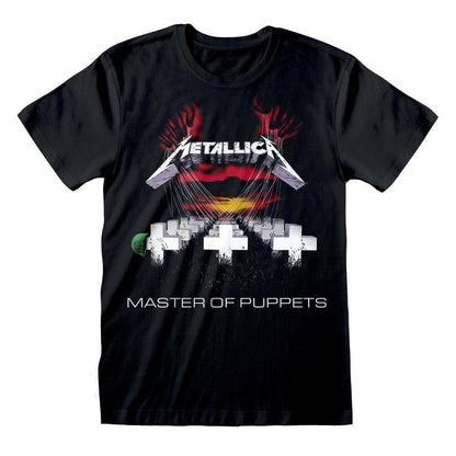 Black - Front - Metallica Unisex Adult Master Of Puppets Tracks T-Shirt
