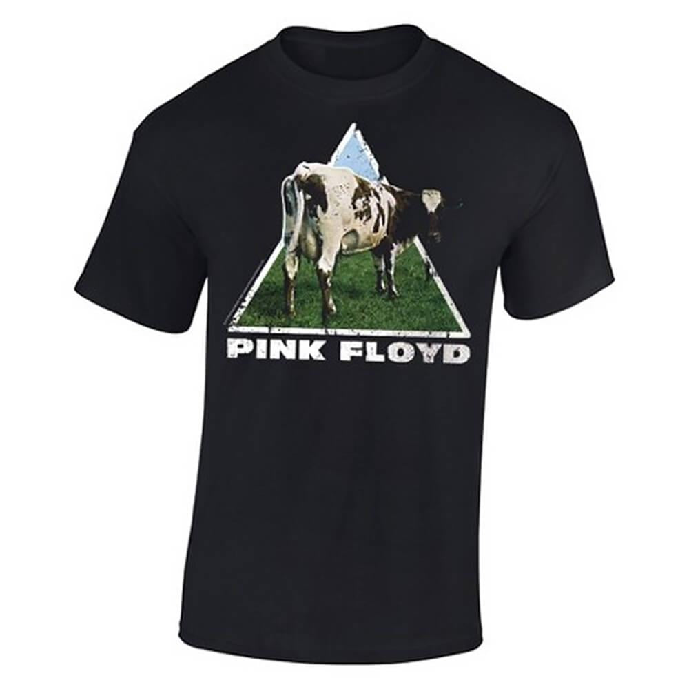 Black - Front - Pink Floyd Unisex Adult Atom Heart T-Shirt