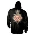 Black - Back - Saxon Unisex Adult Strong Arm Of The Law Full Zip Hoodie