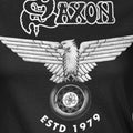 Black - Side - Saxon Womens-Ladies ESTD 1979 T-Shirt