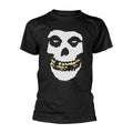 Black-Gold - Front - Misfits Unisex Adult Skull Teeth T-Shirt