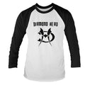 White-Black - Front - Diamond Head Unisex Adult Logo Long-Sleeved T-Shirt