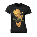 Black - Front - Guardians Of The Galaxy 2 Girls Baby Groot Dance T-Shirt