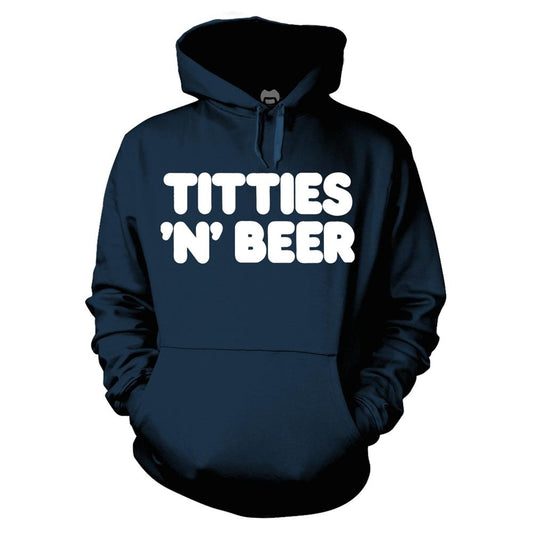 Blue - Front - Frank Zappa Unisex Adult Titties ´N´ Beer Hoodie