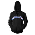 Black - Front - Metallica Unisex Adult Ride The Lightning Full Zip Hoodie