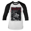 White-Black - Front - Emperor Unisex Adult Rider 3-4 Sleeve T-Shirt