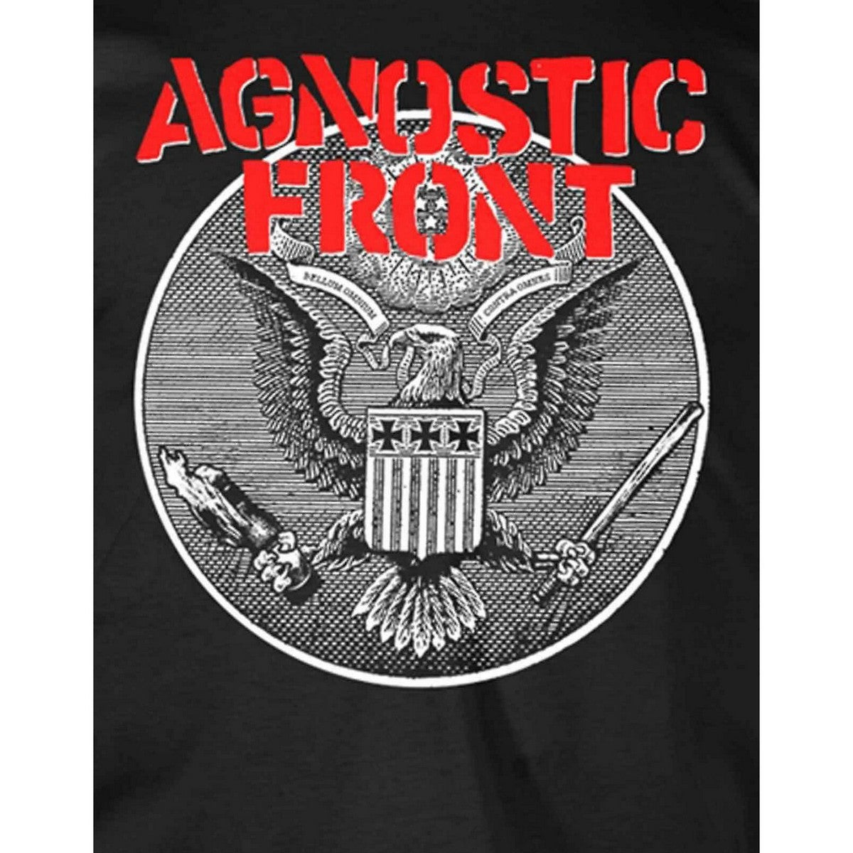 Black - Lifestyle - Agnostic Front Unisex Adult Against All Eagle T-Shirt