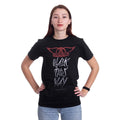 Black - Side - Aerosmith Unisex Adult Walk This Way T-Shirt