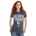 Grey - Side - Machine Head Unisex Adult Bulldozer T-Shirt