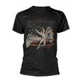Black - Front - Led Zeppelin Unisex Adult US 1975 Tour Flag T-Shirt