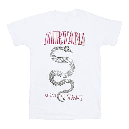 White - Front - Nirvana Unisex Adult Serve The Servants Serpent T-Shirt