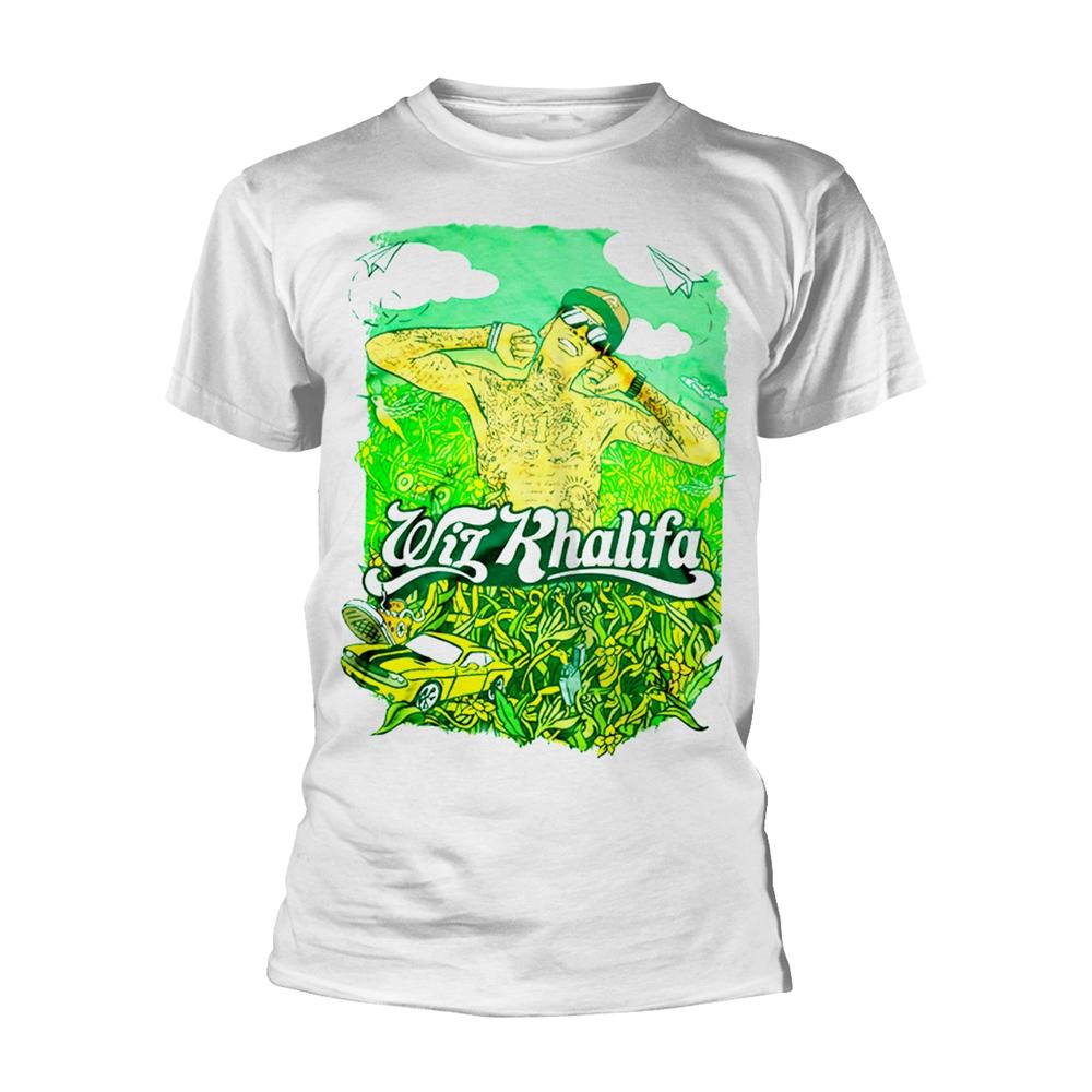 White - Front - Wiz Khalifa Unisex Adult Waken Baken T-Shirt