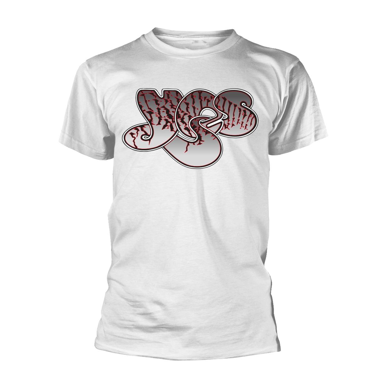 White - Front - Yes Unisex Adult Logo T-Shirt
