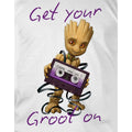 White - Side - Guardians Of The Galaxy 2 Unisex Adult Baby Groot Tape T-Shirt